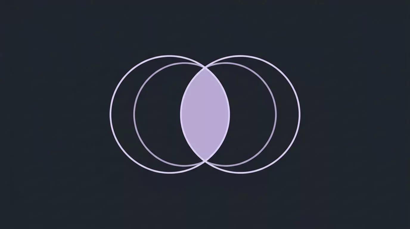 Two overlapping circles showing how much SEO and generative engine optimization work is shared