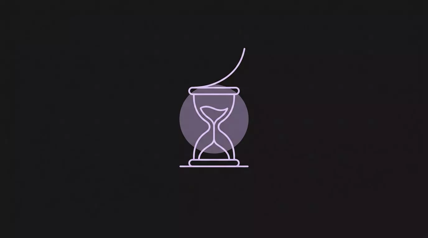 Hourglass with a rising curve showing how long does SEO take to return money