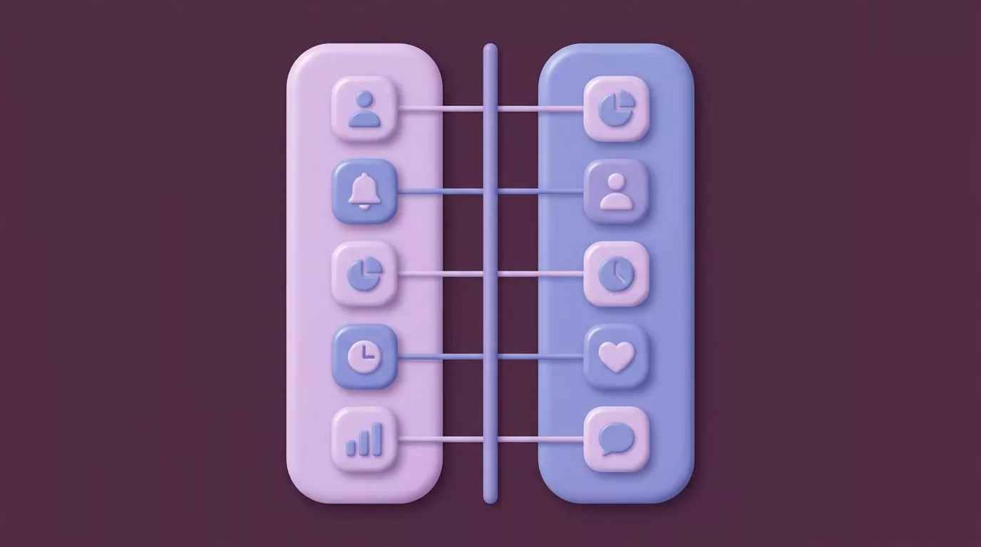 Side by side diagram matching Windows voice typing behaviours row for row against macOS dictation