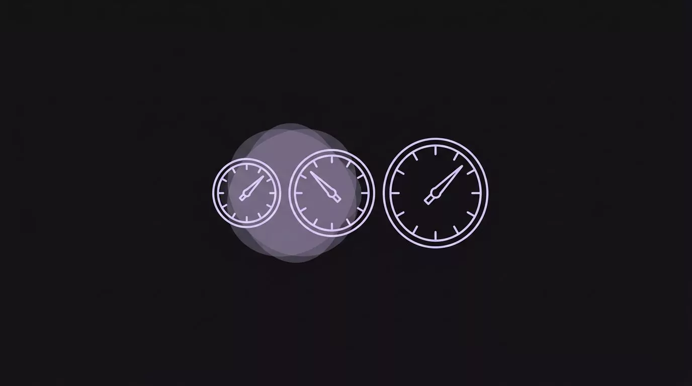 Three dials representing variables that change how long SEO takes to work